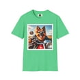 thumbnail image 5 of German Shepherd "Motorcycle!" Unisex Softstyle T-Shirt, 5 of 10