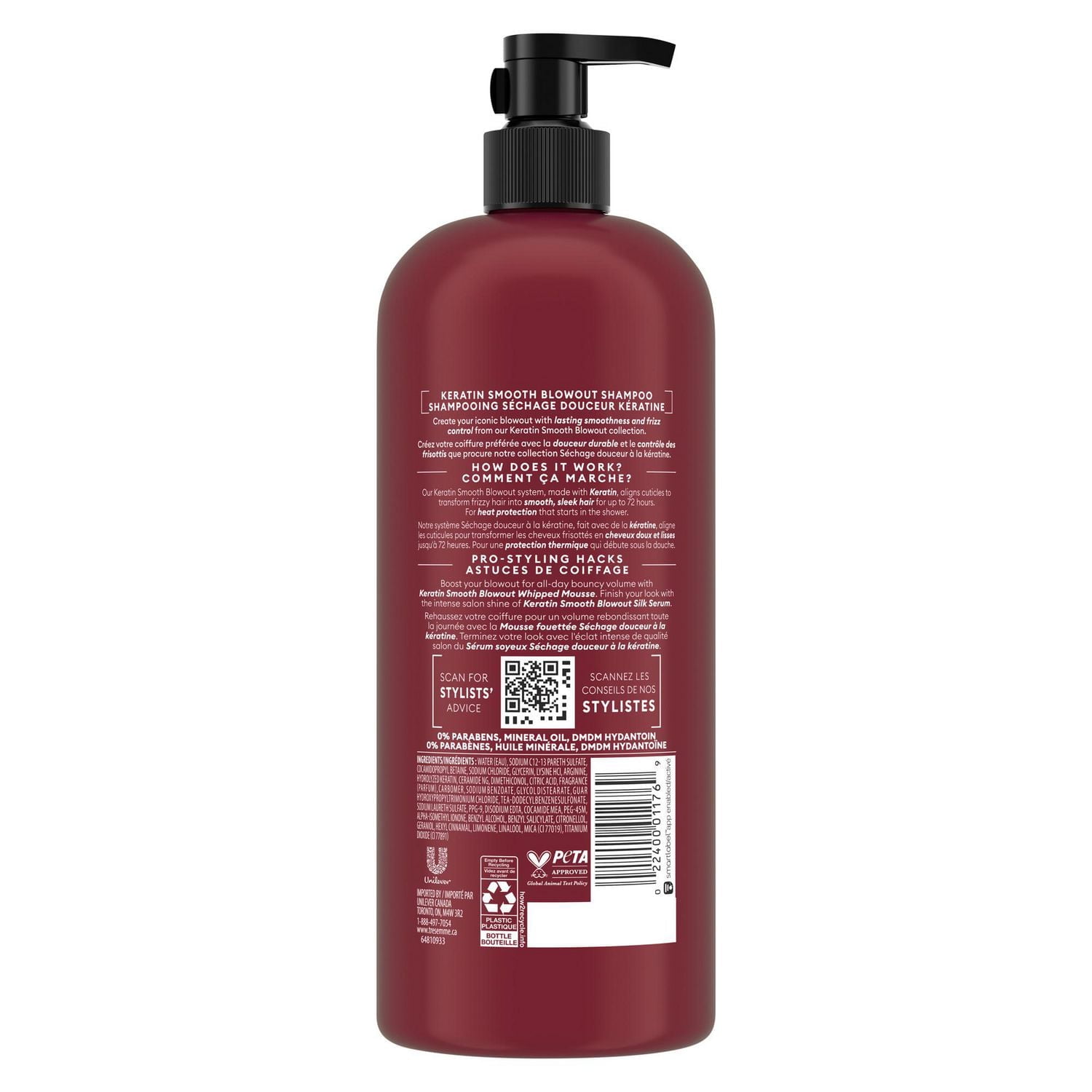 TRESemmé Keratin Smooth Lamellar Discipline Shampoo, 828 ml