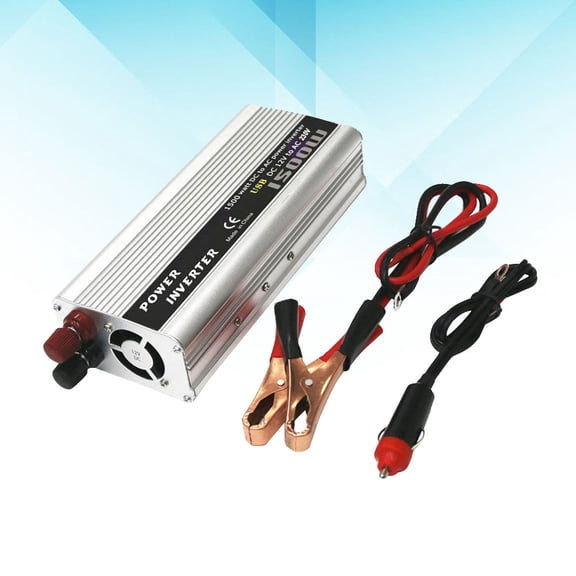 ETEREAUTY Lightweight Plated Silver Car Inverter with Built-in Cooling Fan and Multiple USB Ports