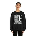 thumbnail image 4 of I want to drink wine and pet my Affenpinscher Unisex Sweatshirt S-2XL, 4 of 9