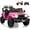 Pink, variant on 24V Electric Ride-On Car, 4WD 2-Seater with 20.5in Extendable Body, 13in Anti-Slip Tires, LED Lights, Music, Parental Remote Control, Black