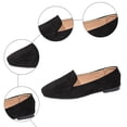 thumbnail image 5 of Rokment Women's Dress Shoes for Ladies 2026 Spring Fall Fashion Casual Suede Solid Color Square Toe Low Heel Ballet Flat Formal Business Work Dressy Loafers Walking Shoes Black Size 6, 5 of 7