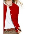 thumbnail image 3 of LVCBL Women's Long Sleeve Button Down Crew Neck Classic Sweater Knit Cardigan S-2XL, 3 of 5