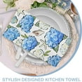 thumbnail image 6 of Spring Summer Floral Flower Kitchen Dish Towels Set of 2, Hydrangea Mason Jar Coastal Ocean Hand Towels Drying Baking Cooking Cloth, Live Simply Beach Nautical Home Kitchen Decor 18x26 Inch, 6 of 6
