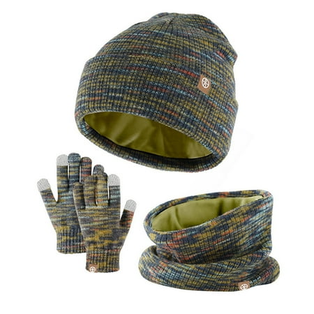 

Kids Winter Hat Gloves Scarf Set Girls Toddler Children Hats With Pom Knit Neck Warmer Gaiter Mittens Lined Set Caps