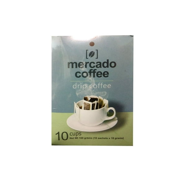 Mercado Drip Coffee Kapeng Barako Coffee 10 Sachet in 1 Box 100g, Pack of 1