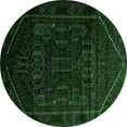 thumbnail image 1 of Ahgly Company Indoor Round Persian Emerald Green Traditional Area Rugs, 5' Round, 1 of 4