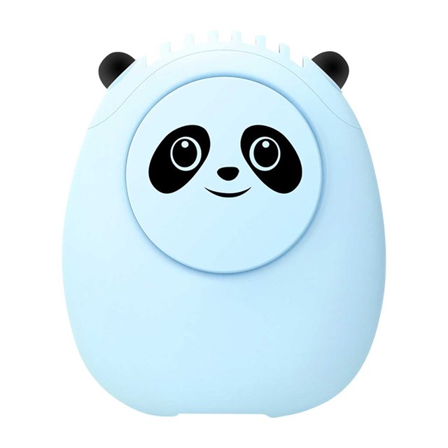 Agiferg Mini Fan Big Wind Portable Neck USB Rechargeable Cartoon Desktop Fan