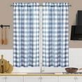 thumbnail image 1 of GlowSol Water Resistant Cafe Curtains Buffalo Check Short Curtains, 1 of 7