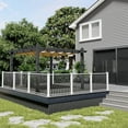 thumbnail image 2 of Studyset Outdoor Pergola, Heavy-Duty Aluminum Patio Pergolas and Gazebos Clearance with Retractable Canopy Sun Shade, UV-Resistant Metal Pergola for Existing Deck, Backyard Garden Porch, 2 of 6