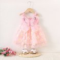 thumbnail image 2 of Larisalt Toddler Baby Girl Summer Clothes Sleeveless A-line Ruffle Layered Lace Tutu Princess Dresses, 2 of 6
