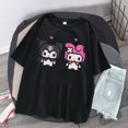 thumbnail image 1 of Cartoon Kuromied Devil Print Fashion Short Sleeve Women's T-Shirtpangjing, 1 of 4