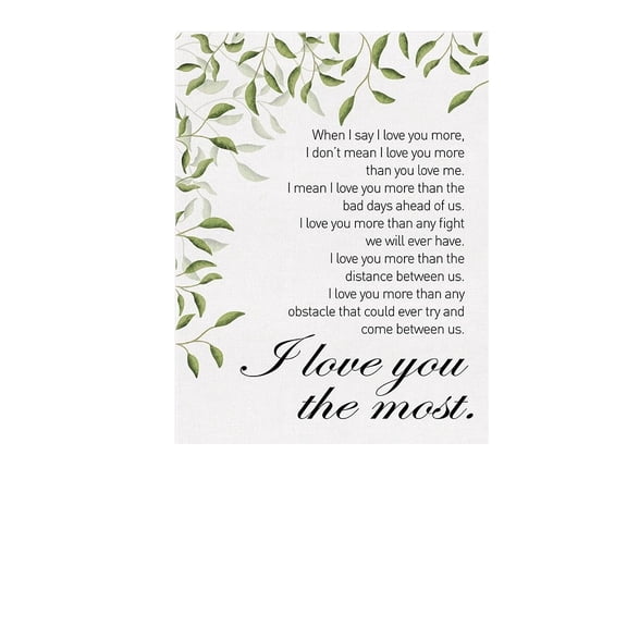 Canvas Wall-Art When I Say I Love You More Quote Canvas Print Wedding Marriage Canvas Painting Home Wall Decor Romantic Gift