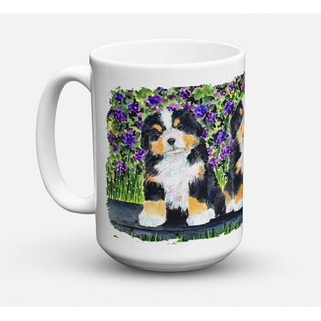 Bernese Mountain Dog Dishwasher Safe Microwavable Ceramic Coffee Mug 15 ounce SS8334CM15