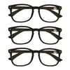 3 Packs Mens Womens Oval Round Frame Reading Glasses Blue Light Blocking Readers +1.75