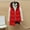 Red, variant on Women's Down Vest, Lightweight Reversible Hooded Sleeveless Puffer Jacket, Slim Fit with Zipper Pockets for Casual Winter and Spring Wear