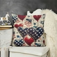 thumbnail image 2 of YINGXI Heart Tree Throw Pillow Covers, Stripes USA Flag Cushion Case for Sofa Couch 18x18in, 2 of 5