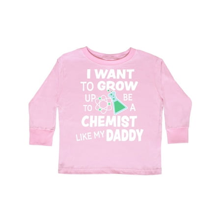 

Inktastic I Want To Grow up To Be a Chemist Like My Daddy Gift Toddler Boy or Toddler Girl Long Sleeve T-Shirt