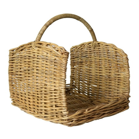 Log Home Set - Areo Home Areo Home Clemente Rattan Log Basket - Set of 2