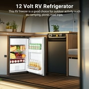 Aobosi Upgraded 12 Volt Car Refrigerator, 83L (88 Quart) RV Fridge and Freezer, RV Refrigerator APP Control with Lock, (-4℉-46℉) Fridge freezer 12/24V DC for Truck, RV, Camping, Travel