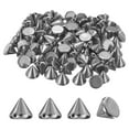 thumbnail image 1 of Uxcell 100Pcs Picos Conos Studs 0.39x0.31" Plástico con Agujero para Manualidades Negro Metálico, 1 of 6