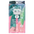 thumbnail image 3 of Venus SensitiveGlide Women’s Razor for Sensitive Skin, 2 Refill Razor Cartridges, 1 Reusable Metal Handle and Shower Holder, Aloe Bloom Scented, 3 of 13