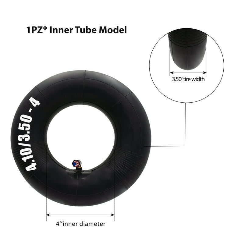 Certified Universal RePlacement Tire Tube, 4.10x3.50-6 for snowblowers,  outdoor equiPment