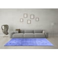 thumbnail image 3 of Ahgly Company Machine Washable Indoor Rectangle Persian Blue Traditional Area Rugs, 3' x 5', 3 of 4