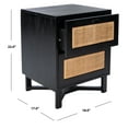 thumbnail image 4 of SAFAVIEH Hedwig Coastal 2 Drawer Nightstand, Black/Natural, 4 of 14