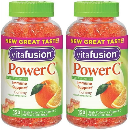 Vitafusion Power C Immune Support Gummy Vitamins Dietary Supplement, Orange, 150 Ct