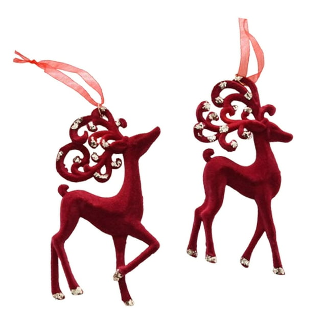 Adorno colgante para de Navidad, regalo de Navidad, decoración colgante roja, colgante para tienda, hogar, oficina, festival, fiesta, recuerdos Ciervo sika