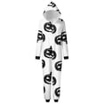 thumbnail image 2 of Family Halloween Pjs Matching Sets Halloween Print Long Sleeve Zippered One Piece Pajama Hooded Jumpsuit Winter Halloween Pjs Family Set, 2 of 4