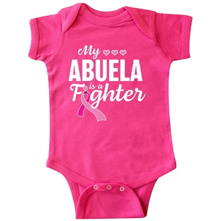 

Inktastic Breast Cancer Awareness My Abuela is a Fighter Gift Baby Boy or Baby Girl Bodysuit
