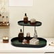 thumbnail image 1 of Double Layer Iron Storage Tray Organizer, Jewelry Perfume Makeup Display Rack, Tabletop Countertop Bathroom Kitchen Shelf, Decorative Metal Holder for Cosmetics Accessories Rings Earrings Keys, 1 of 7