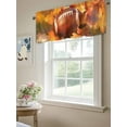thumbnail image 4 of Fall Orange Valances for Windows Red Maple Leaves Sport Rugby Kitchen Valance Curtain Rod Pocket Small Curtains for Cafe Bathroom Laundry Basement 42" x 12", 4 of 8