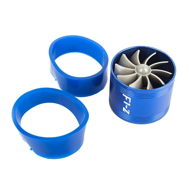 Ventilador de ahorro de de admisión de filtro de aire con 2 Azul Cola Ventilador Turbo Fuel Gas Saver