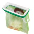 thumbnail image 1 of Portable Garbage Bag Holder, Re-Use Plastic Bag Over The Cabinet Trash Bag Holder For Kitchen, Green And White Space-Saving Design Keeps Kitchen Clean And Tidy, 1 of 7