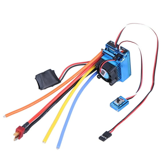 Voiceine 120A ESC Brushless Electric Controller for RC 1:10/ 1:8 Car Truck (Blue)