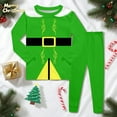 thumbnail image 2 of Kids Matching Christmas Pajamas Cute Christmas Elf Pajamas Long Sleeve Crew Neck Festival Party Sleepwear Kids Pjs Girls 9-10 Years, 2 of 4
