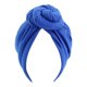 thumbnail image 2 of Guardurnaity Turbante Hijab musulmán con nudo de 2 capas, gorro elegante con cubierta en espiral, gorro de cabeza ancha, gorros de moda, accesorios Sombreros azul real, 2 of 6