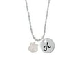 thumbnail image 2 of Delight Jewelry Stainless Steel Keep Him Safe Police Badge - Silvertone Script Initial Disc - A - Charm Necklace, 20"+3", 2 of 4