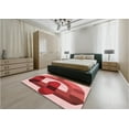 thumbnail image 4 of Ahgly Company Indoor Square Patterned Love Red Area Rugs, 8' Square, 4 of 6