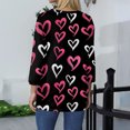 thumbnail image 4 of Garbnen Valentines Day Top for Women 3/4 Sleeve T Shirts for Women Love Heart Graphic Crew Neck Dressy Women Tunic Tops, 4 of 5