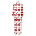 thumbnail image 5 of Bibifish Womens Pajama Set Stylish Valentine'S Day Printed Long Sleeve Button Up Shirts And Straight Leg Pants Cozy Home Sleepwear, 5 of 5