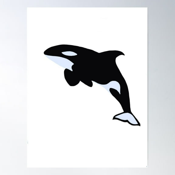 The Orca Poster Wall Art, Modern Wall Decor For Living Room Bedroom, 12x18 UNFRAMED