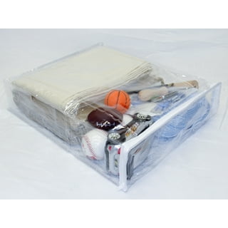 Zenpac- Waterproof Clear Zippered Storage Bags with Handles for Organizing 3 Pcs 27x12x13.75