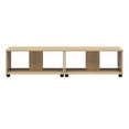 thumbnail image 2 of Mainstays Adjustable Side by Side or Stacking TV Stand for TVs up to 70 inches, Natural, 2 of 8