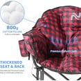thumbnail image 2 of 2 Pack Oversized Heated Camping Chair, 3 Heating Levels Soft Padded Camp Chairs with Storage Bag, Portable Folding Outdoor Heated Moon Chair for Lawn Patio Beach and Picnics, 2 of 7