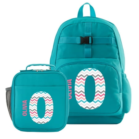 Personalized Pretty Pattern Backpack + Lunchbox (Best Backpacking Lunch Ideas)