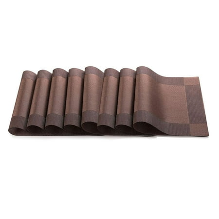 

xtangh 8 Pcs Placemat PVC Dining Non-Slip Insulation Plate Pads Bowl Pad Coasters Tablecloth Pad Table Bowl Mats Home Decor